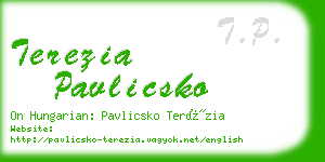 terezia pavlicsko business card